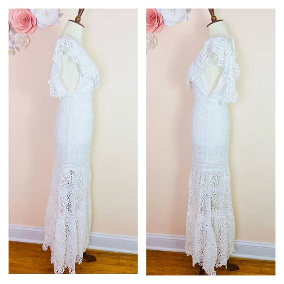 New! JEN’S PIRATE BOOTY Maldives Crochet Lace Maxi Dress - Picture 10 of 12
